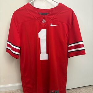 Nike Men's Scarlet Red Jersey with White Accents